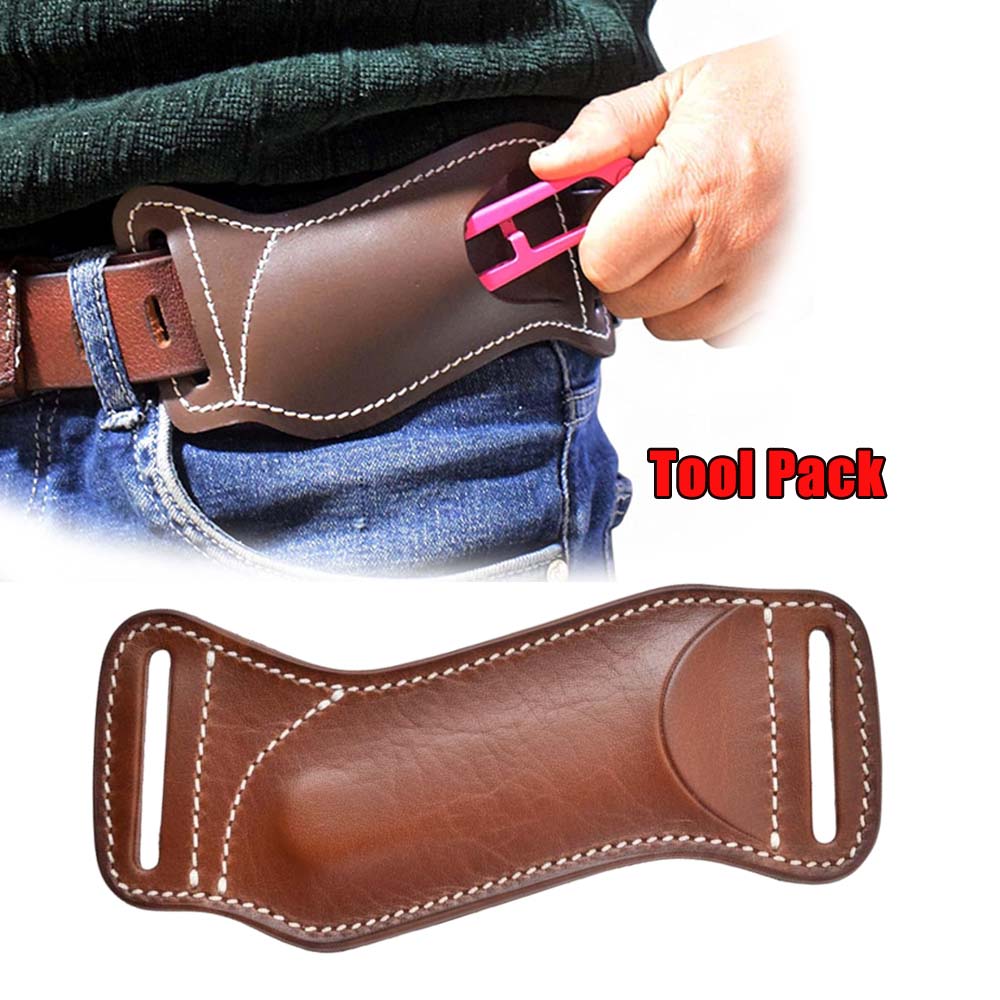 Leather Edc. Carry Pouch - جراب سكين تكتيكي للتعليق على الخصر،