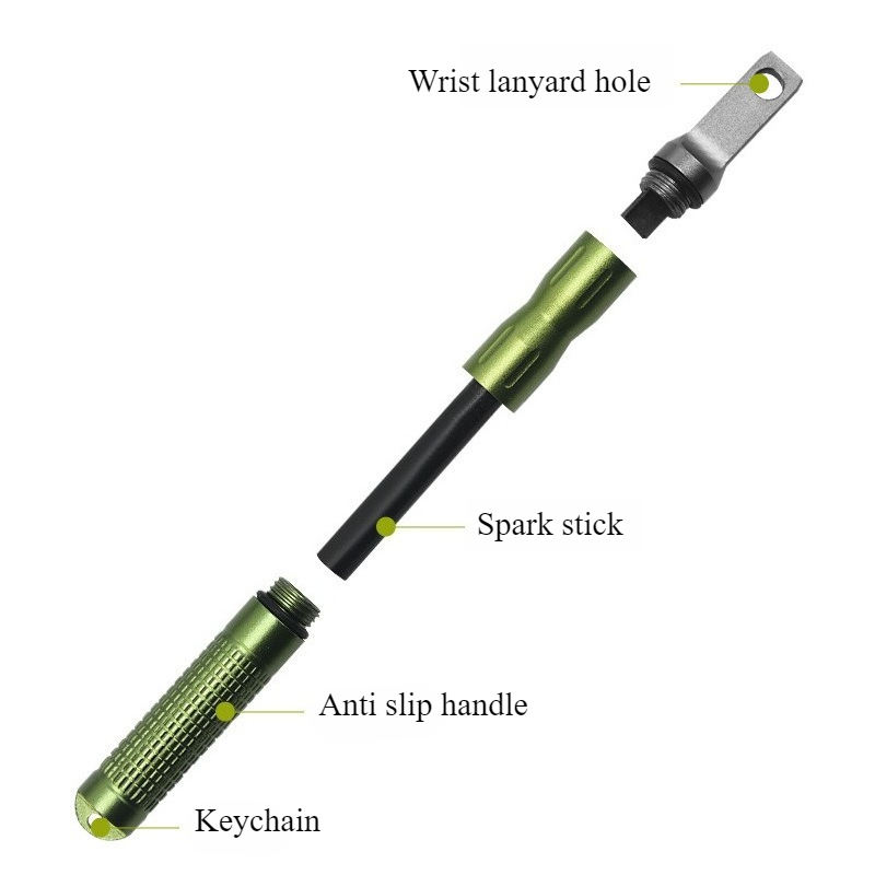 Ferro Rod Striker - أداة إشعال النار المحمولة المقاومة للماء