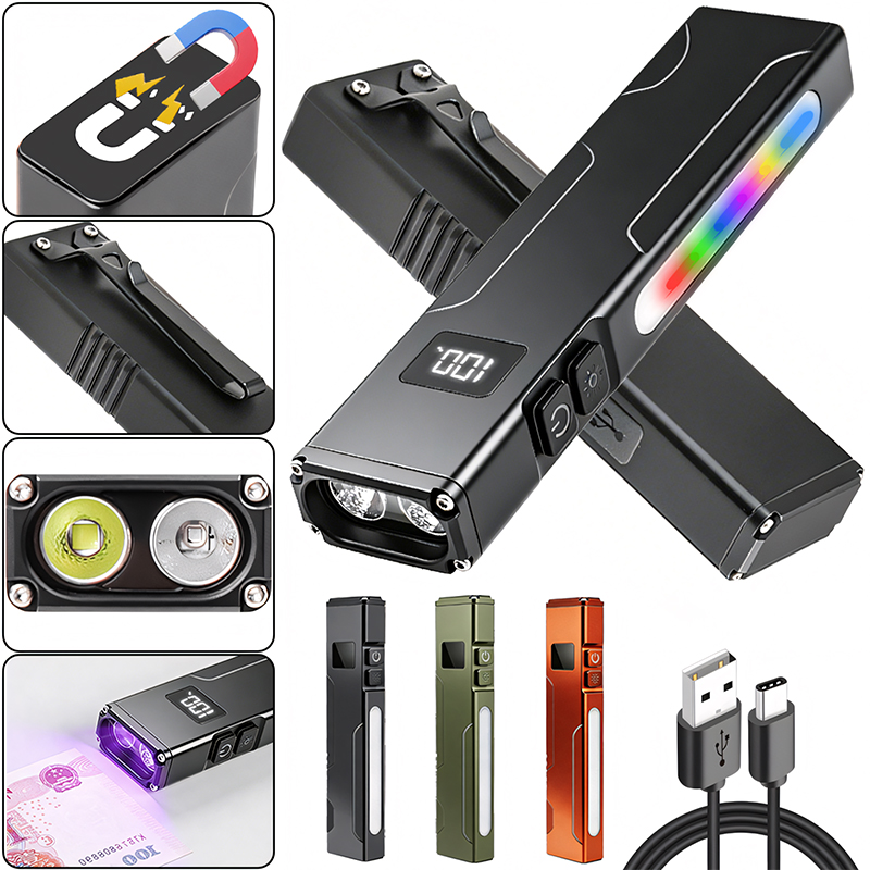 Edc Carry Clip - مصباح عمل متعدد الوظائف EDC مع