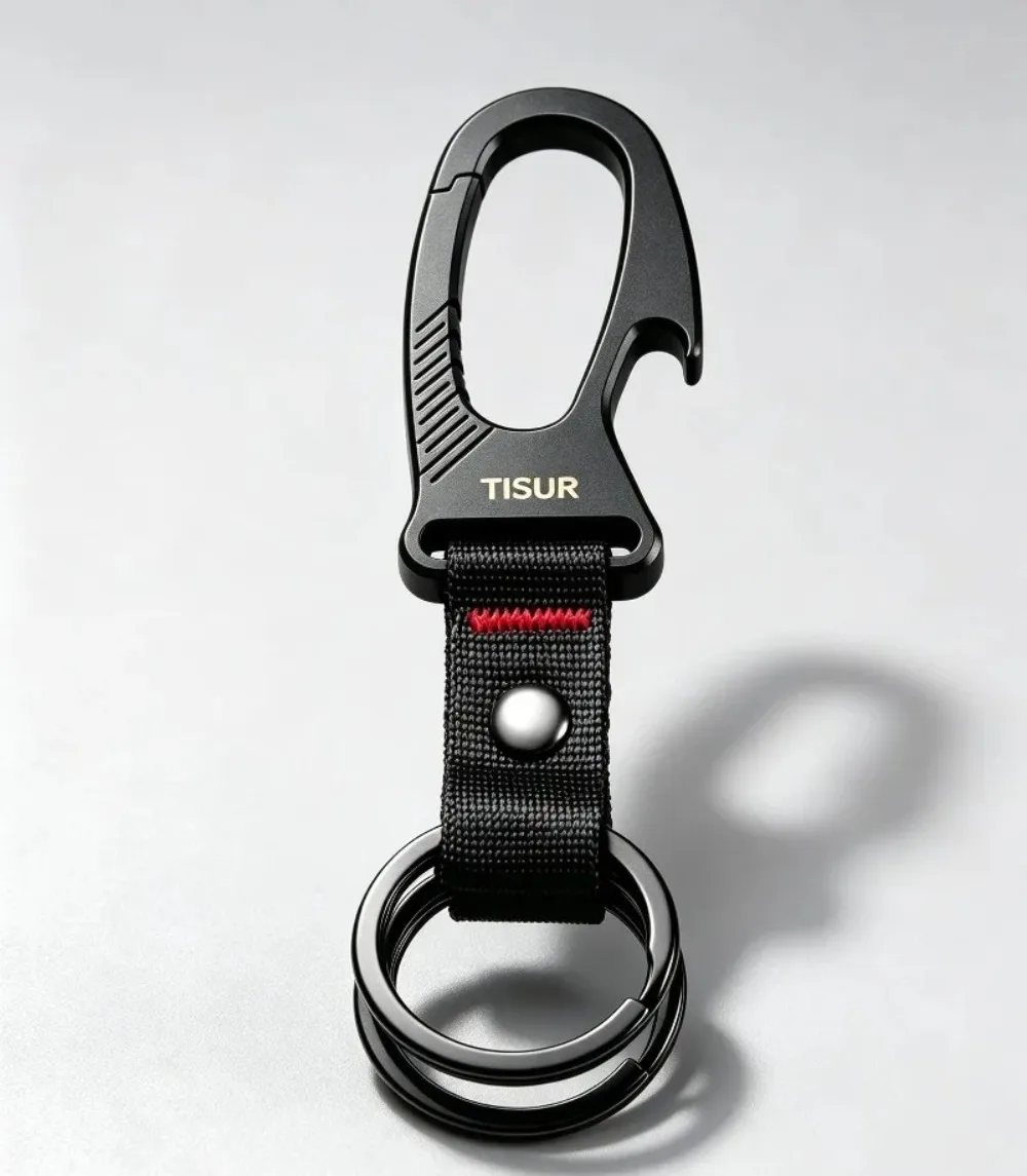 Edc Carry Clip - مشبك مفاتيح من التيتانيوم متعدد الاستخدامات،