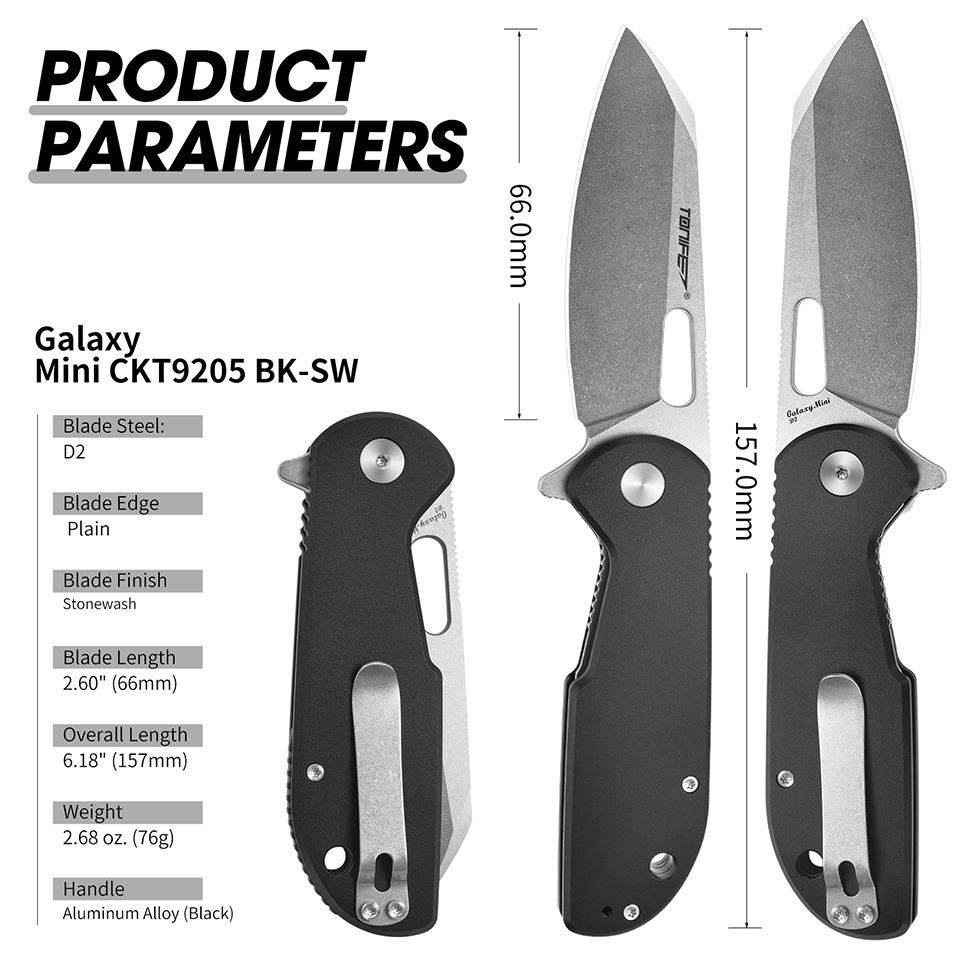 Edc Every Day Carry おもちゃ - سكين TONIFE Galaxy Mini CKT9205 قابل