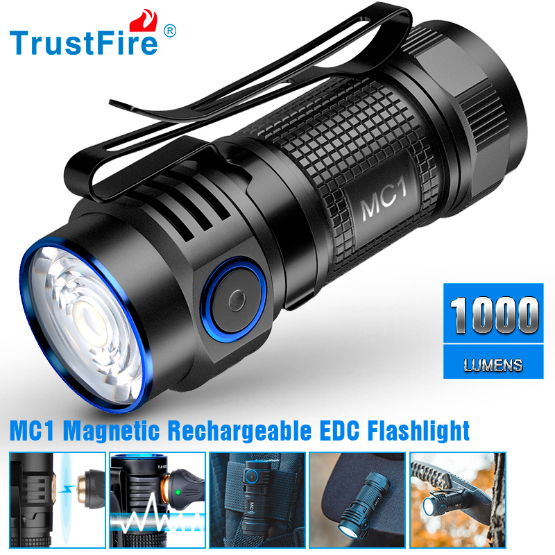 Edc Every Day Carry おもちゃ - Trustfire MC1 Usb مصباح يدوي قابل