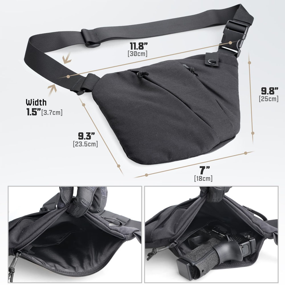 حقيبة حمل بندقية تكتيكية مخفية - مراجعة Edc Concealed Carry Bag وسعره