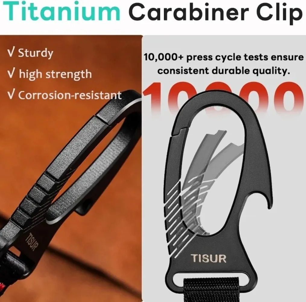 مشبك مفاتيح من التيتانيوم متعد - مراجعة Edc Carry Clip وسعره