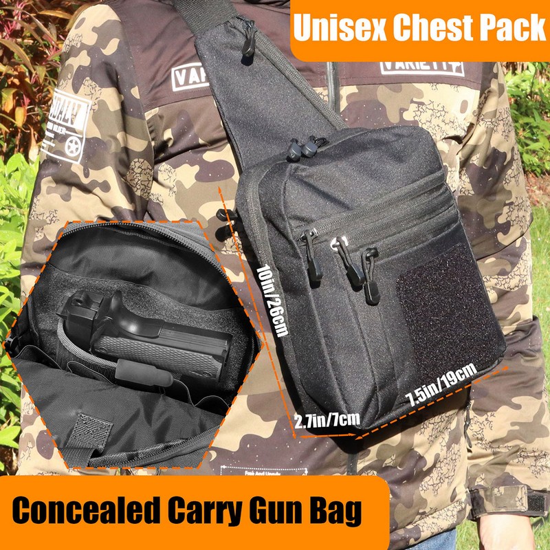 جديد التكتيكية حقيبة صدر للرجا - مراجعة Edc Concealed Carry Holster وسعره
