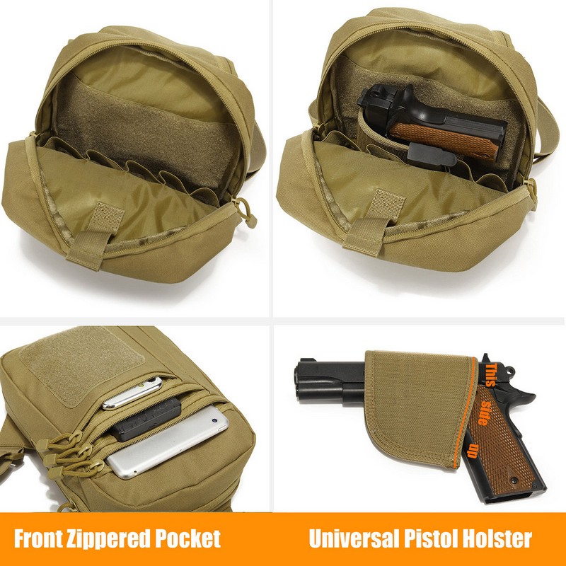 جديد التكتيكية حقيبة صدر للرجا - مراجعة Edc Concealed Carry Holster وسعره